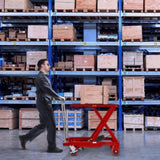 Hydraulic Lift Table Cart, 330lbs Capacity 28.5" Lifting Height, Manual Single Scissor Lift Table V952-DJYYSJPTCHS4NLPJYV0