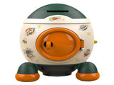 Cartoon Style Space Rocket Piggy Bank Money Bank Money Saving Jar Boys Girls Gift Morandi Green V1294-YM0703-3117230042012