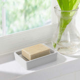 Ceramic Soap Dish Holder, Double Layer Self-Draining Stainless Steel Soap Tray for Bathroom, Easy V1237-ZY00B07ZF7WYF8