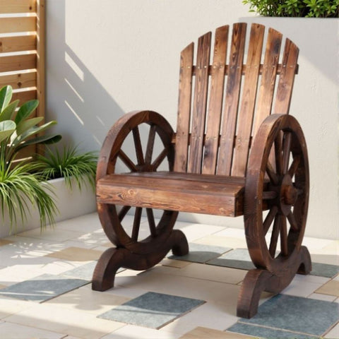 Gardeon Wooden Wagon Chair Outdoor ODF-WAGON-SINGLE-CC