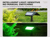 Solar Powered Outdoor RGB Landscape Spotlight with 7 Fixed Colors and Auto On/Off, IP65 Waterproof V1341-ZY-Z7Y2XZZD-2PCS