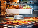 6 Pack Hotel Pans, Full Size Anti-Jam Steam 0.8mm Thick Stainless Steel Restaurant Steam Table V952-11QCCPWG6YCSQE87TV0