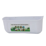 2PCS Hanging Poultry Feeder Plastic Livestock Feeding Trough for Chicken Geese Sheep Deer Dog White V1294-YM0901-3111250052412