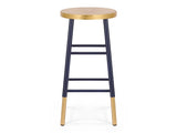 Artiss Bar Stools Metal Gold Navy BA-U-5005-NAGD