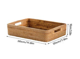 Rattan Storage Basket Desktop Utility Organizer Woven Storage Basket for Coffee Table V1294-YM0714-210910DY05-2