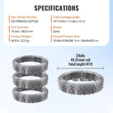 Razor Wire Razor Barbed Wire 147ft 3Rolls Razor Wire Fencing Double Spiral V952-JSSWDPCS147YCR3A8V0