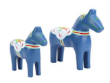 2pcs Hand Painted Swedish Wooden Horse Figurine Dalecarlian Horse Ornaments for Home Wedding V1294-YM0901-3115240105212