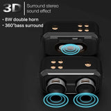 Retro Smart Wireless Speaker Portable for Desktop PC With High-Quality Stereo Hifi Sound V571-HZRETROBTS021-B