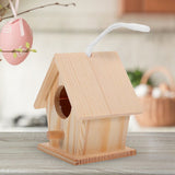 5-Pack Mini Wooden Bird Houses for Hanging Garden Decor, Wedding Party Favors, 3.0x2.8x2.2 Inches V1370-AZ4-16992