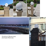 40cm Diameter Solar Globe Post Lights Lamp Post Light Fixture Modern Pillar Outside Lighting Auto V1107-124-76683-WHT-40CM