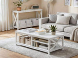 Artiss Console Table Entryway Hallway Display 2-Tier Narrow Sofa Table 100CM White FUR-U-CST-06-WH