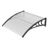 Window Door Awning Canopy 40" x 40", UPF 50 Polycarbonate Entry Door Outdoor Window Awning V952-MCZYPYCBS4040ML75V0
