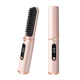 2pc Cordless Hair Straightener Brush for Women,Electric Hair Straightening Comb with Negative V1370-AZ4-05012