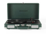 Crosley Cruiser Bluetooth Portable Turntable - Emerald Green Gadhouse Vinyl Rack Bundle - Black V398-CR8005FVR-EM4