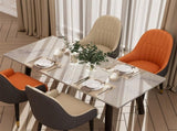 2X Dining Chair Anti-scratch Leather Padded Seat Kitchen Chair V767-JJ-XD1177-JH2-V1