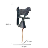 Cast-Iron Merino Ram Doorpost w Bell 23cm V637-74143RAM
