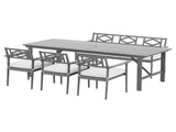 Gardeon Outdoor Dining Set 5 Piece Wooden Table Chairs Setting Grey ODF-V-DINING-GR-ABC