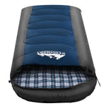 Weisshorn Sleeping Bag Single Thermal Camping Hiking Tent Blue -20&deg;C SB-ENV-S-80-NA