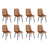 Levede 8x Dining Chairs Kitchen Chair CH1057-PU-4-BRX2