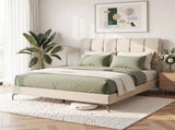 Artiss Queen Bed Frame Upholstered Platform Bed with Tufted Headboard 300kg Support BFRAME-G-ZENITH-Q-BG-ABC