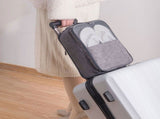 Grey Travel Shoes Bag with Large Capacity Zipper for Organized Shoe Storage and Hanging V1370-AZ4-14268