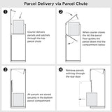 Big Outdoor Mailbox Parcelbox Pillar Letterbox 320x240x950 mm V957-SDBISN3636S