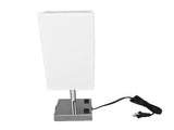 USB Bedside Table Lamp Touch Control LED Light Bulb Linen Lampshade Type C Charging Ports for V1294-YM0901-3119240032911