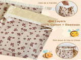 2 Pack Beeswax Bread Bags for Sourdough,Reusable Cotton Beeswax Bag for Homemade V1258-DP02-WO-218