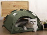 L Green Foldable Breathable Summer Pet Tent with Cooling Mat - Portable Outdoor and Indoor Pet V888-ELOSUNG13372