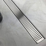 1000mm Bathroom Shower Stainless Steel Grate Drain w/Centre outlet Floor Waste Square Pattern V63-832821