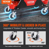 VEVOR Mechanic Stool Creeper Seat 300lb Rolling Shop Stool with Tool Trays V952-DSNHXCD300BYRE1RIV0