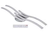 LED Ceiling Light Remote Control Dimming 4 Wavy Ceiling Lamp Tube for Living Room Bedroom AC85265V V1294-YM0715-3119210250511