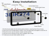 A Pair of Transparent License Plate Protectors,Clear License Plate Frame with Screw Covers V1192-AZ-W-31132