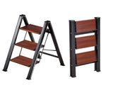 3 Step Ladder, Folding Step Stool with Wide Anti-Slip Pedal and Comfort Handgrip, Lightweight 150 kg V952-LHJHJTSB0000TIJOS001V0
