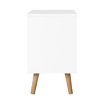 Artiss Bedside Table 2 Drawers - BODEN White FURNI-E-SCAN-BS01-WH