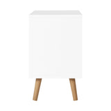 Artiss Bedside Table 2 Drawers - BODEN White FURNI-E-SCAN-BS01-WH