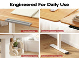 Artiss Electric Standing Desk Height Adjustable Sit Stand Desk Tilting Top HASD-CD105-WD-AB