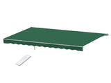 Instahut Retractable Folding Arm Awning Motorised Sunshade 5Mx3M Dark Green AWN-B-ARM-REMOTE-50X30-DKGN