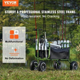 VEVOR Beach Fishing Cart, 136kg Load Capacity, Foldable Fish and Marine Cart with Four 280mm Big V952-SLKYJCKZD000GFIOEV0