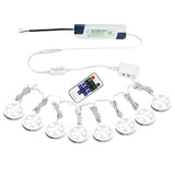 Linkable Under Cabinet LED Lighting 12V Slim Aluminum Dimmable Puck Lights Direct Wired with RF V1171-CC-BPZBFA008-EU