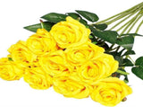 Artificial Silk Roses 25-Piece Bouquet Wedding Decorations Family Gathering - Royal Blue - Size L V1347-DSZ-001-001-ROY-L
