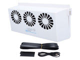 Solar Powered Car Exhaust Fan 3 Heads Odor Removal Multifunctional Air Purifier Cooling Fan for Home V1294-YM0901-3113240151212