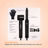 Ellie & Ruby 7-in-1 Hot Air Hair Styler Dryer Brush Curler Black 1400W V238-SUPDZ-41427829391440