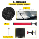 Boat Fenders, 10" x 28" Ribbed Fender, 4 Pack Bumpers, Hole Through Middle Ribbed Inflatable V952-DNB10X28YCBHQHS01V0