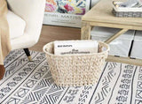 Wicker Trash Can, Waterproof Bathroom Trash Can, Wicker Basket for Bathroom, Decorative Boho V1258-DP02-WO-541