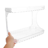 Clear Transparent Bathroom Countertop Rack with Dual Layer Storage Shelves for Organizing Essentials V1192-AZ-W-20686