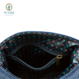 PIP Studio Velvet Quilted Dark Blue Phone Bag V442-HIN-MISC-PHONEVELVETQUILTED-DARKBLUE-RE