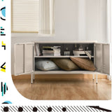 Artiss Buffet Sideboard Metal Cabinet - BASE White AI-LOCKER-LD-WH