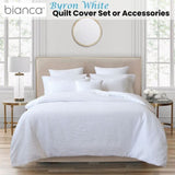 Bianca Byron White Quilt Cover Set Queen V442-BCA-QUILTCS-BYRON-WHITE-QS