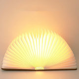 Foldable LED Book Lamp USB Rechargeable Creative Table Lamp Beige V1263-JX-7171-2